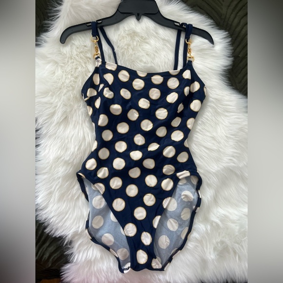 La Blanca vintage one piece swimsuit polka dot size 8 - Picture 5 of 11